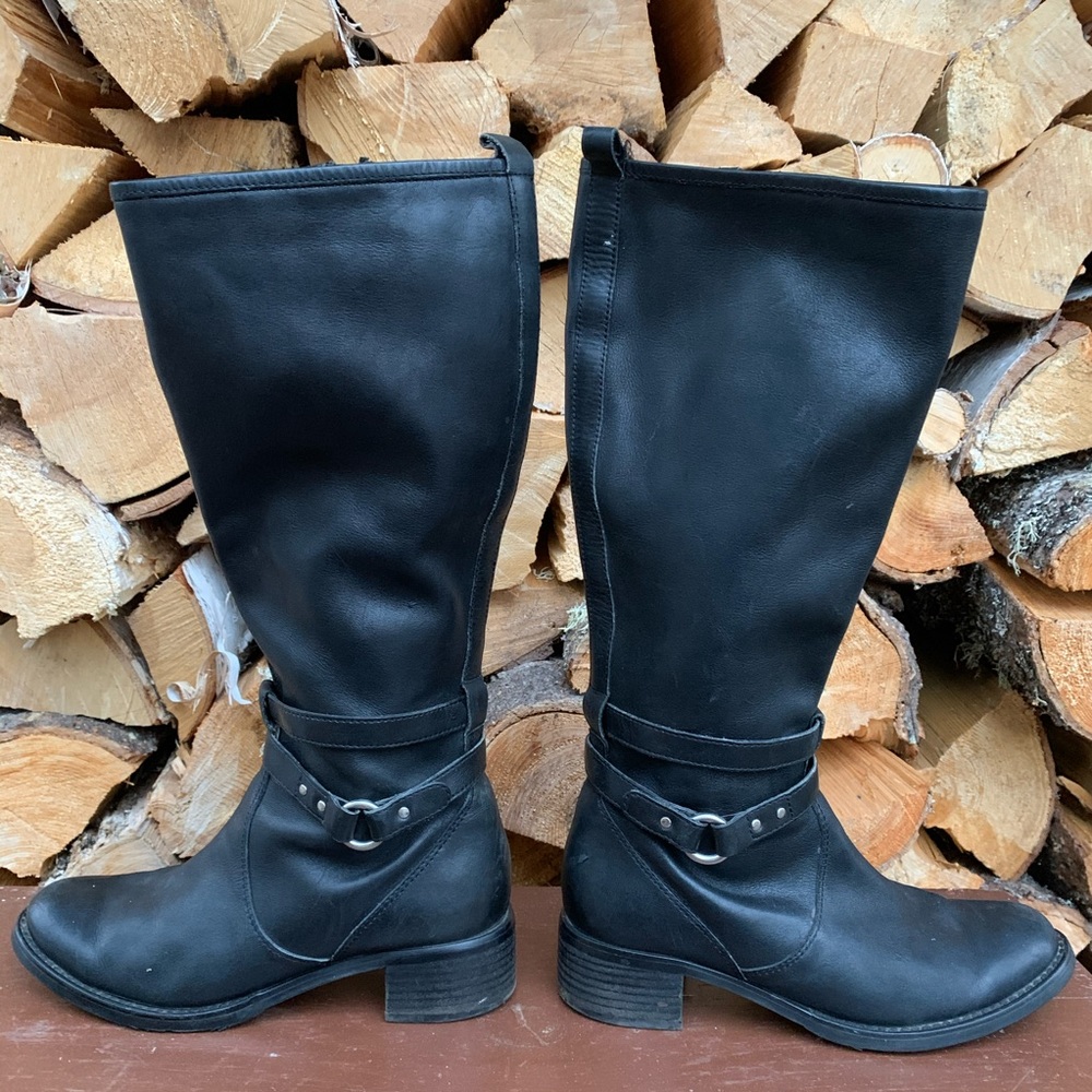 Etienne Aigner Leather Riding Boots